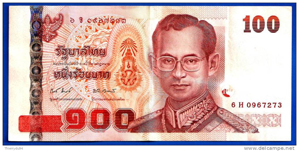 Thailande 100 Bath 2009 Last Sign Baht Thailland Thailand Roi King Paypal Moneybookers OK - Thailand