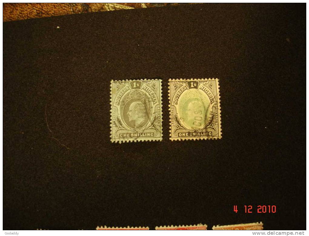 Southern Nigeria 1903-11 K. Edward VII 11 Various, 10 Used 1/2d-1/- And 1 Mint 2d VLMH - Nigeria (...-1960)