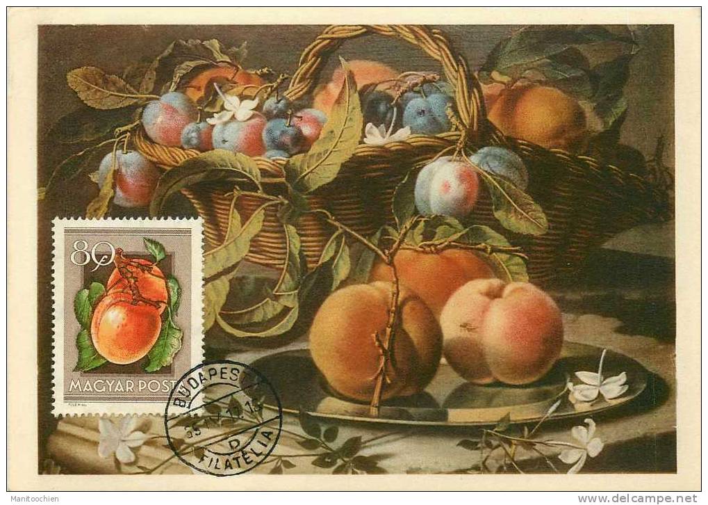 HONGRIE   CARTE MAXIMUM FRUITS BUDAPEST - Maximum Cards & Covers