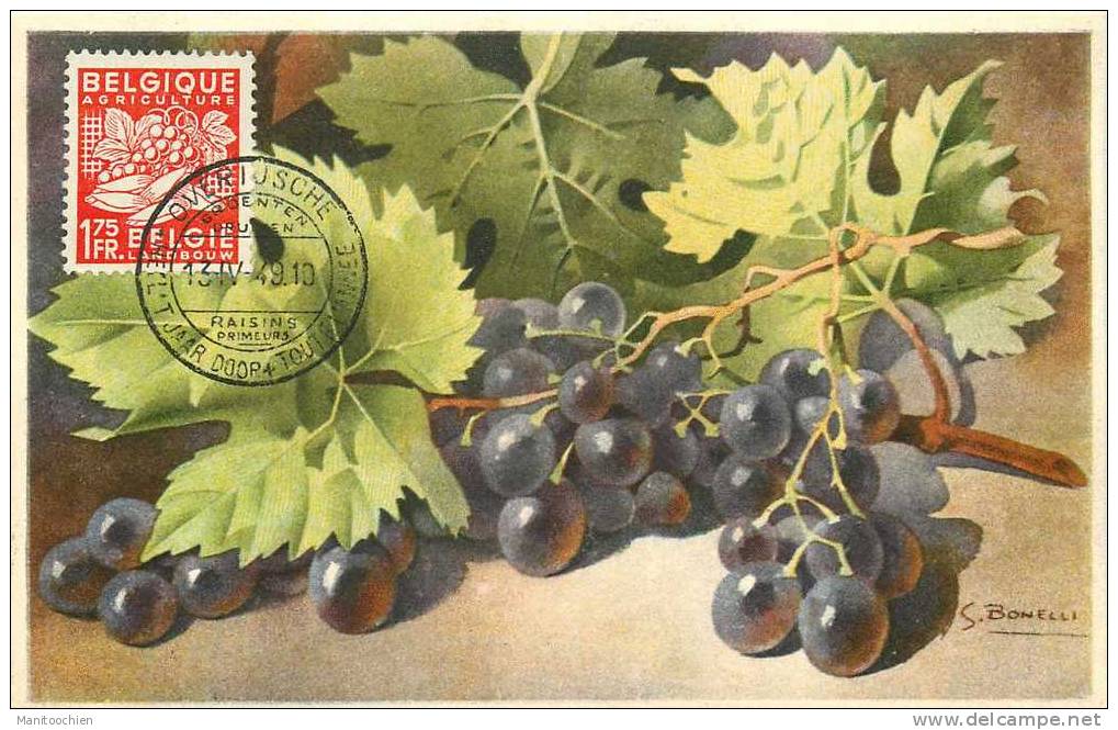 BELGIQUE   CARTE MAXIMUM FRUITS 1949 - 1934-1951