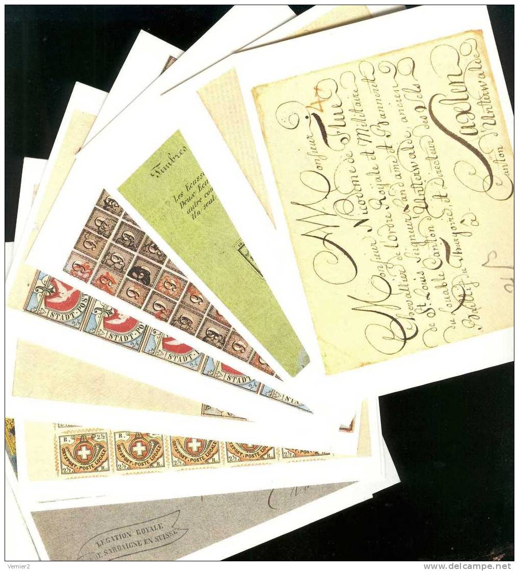 Série De 11 Cartes Dans Une Pochette, Images "Suisse Classique" De La Collection De Timbre Des PTT - Timbres (représentations)