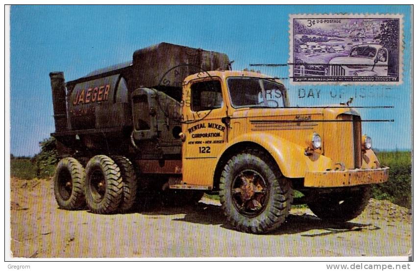 Etats Unis USA ( CM ) Yt 576 , Obl LOS ANGELES 1953  MACK TRUCKS INC ( Maximum Card ) - Maximum Cards