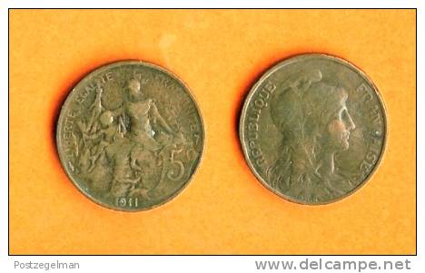 FRANCE 1901-1921 5 Centimes Bronze Km842 - Other & Unclassified