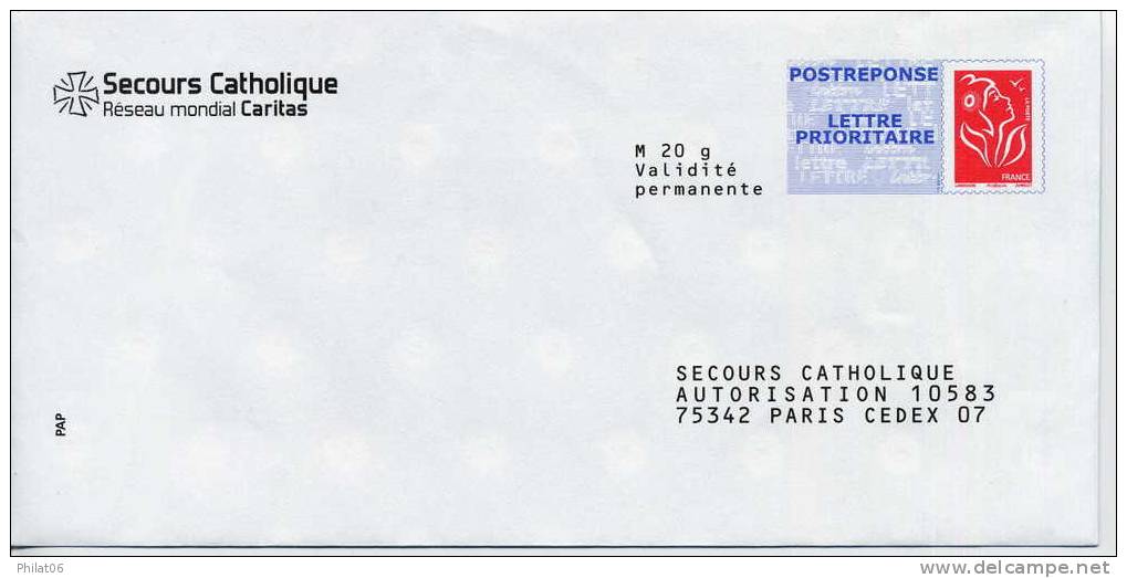 PAP Rep Secours Catholique 07P509 - Prêts-à-poster: Réponse /Lamouche