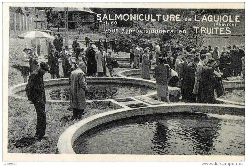 LAGUIOLE (12) Pisciculture Salmoniculture élevage De Truites Belle Animation - Laguiole