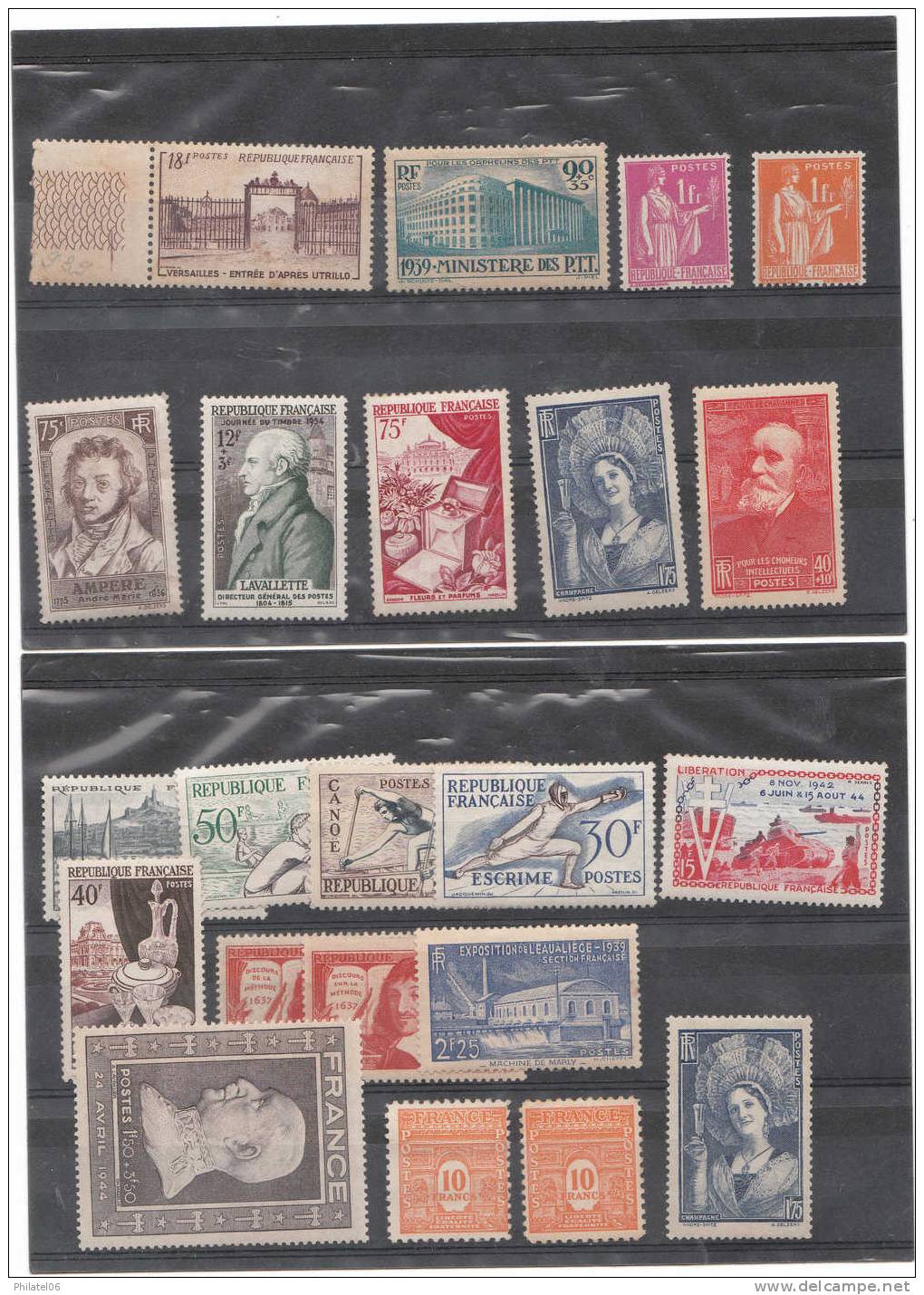 PLAQUETTES DE TIMBRES NEUFS, MAJORITE AVEC PETITES ROUSSEURS - Collections