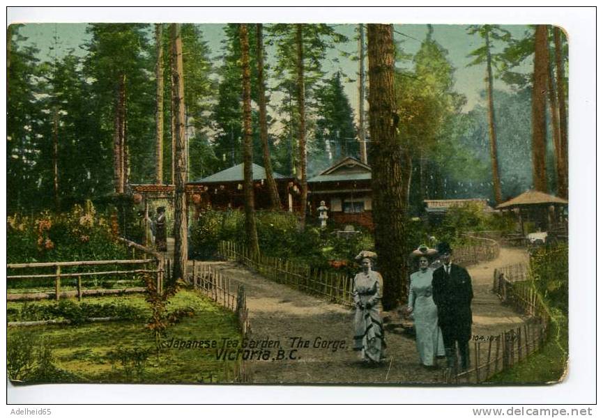 C 1910 Japanese Tea Garden,The Gorge Victoria B.C., Nice Animation - Victoria