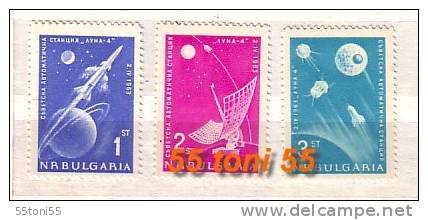 Bulgaria / Bulgarie  1963  Space -  Russia Rocket To The Moon  3v.-MNH - Europa