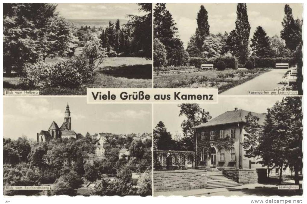 KAMENZ - Blick Vom Hutberg, Lessinghaus, Blick Vom Reinhardtsberg, Gel. 1960 - Kamenz