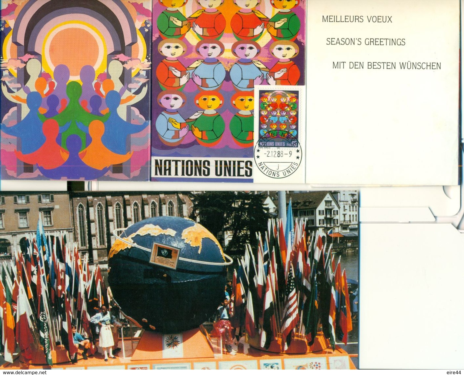 United Nations ONU 7 Postcards Season's Greetings  Mit Den Besten Wünschen - Colecciones & Series