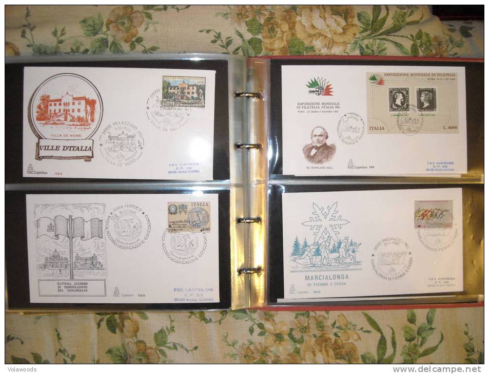 Italia - Collezione Completa Di Buste FDC Capitolium Dal 1965 Al 1989 Montate Su 8 Album! SPLENDIDE - Sammlungen