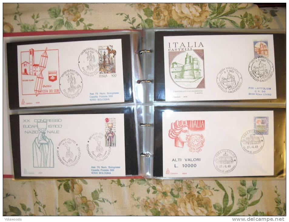 Italia - Collezione Completa Di Buste FDC Capitolium Dal 1965 Al 1989 Montate Su 8 Album! SPLENDIDE - Lotti E Collezioni