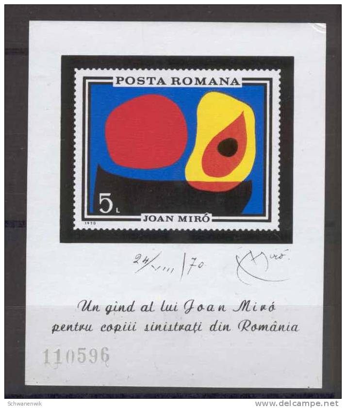 RUMÄNIEN 1970 , MiNr Block81, Postfrisch, MNH - Unused Stamps