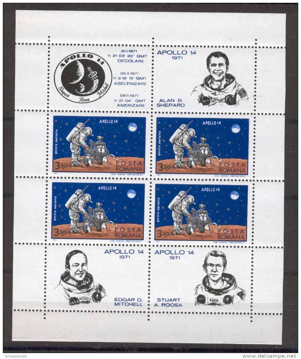 RUMÄNIEN 1971 , MiNr Block 83, Postfrisch, MNH - Neufs