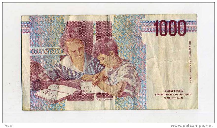 - ITALIE . 1000 L. 1990 - 1000 Liras