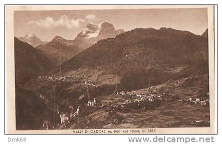 VALLE DI CADORE ( BELLUNO ) PANORAMA - 1938 - Belluno