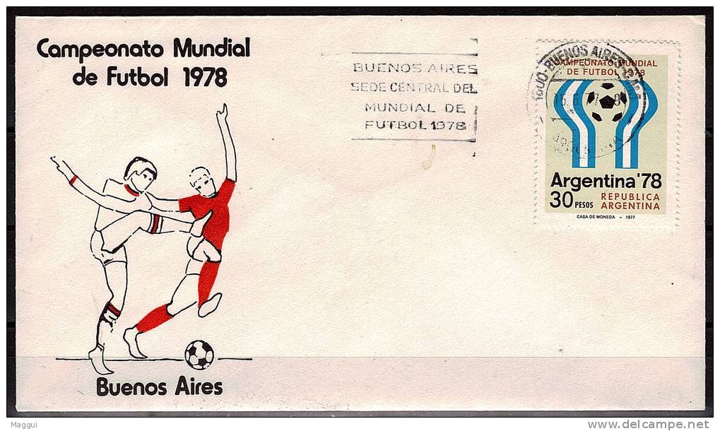 ARGENTINE  FDC 1978   Football  Soccer Fussball - 1978 – Argentine