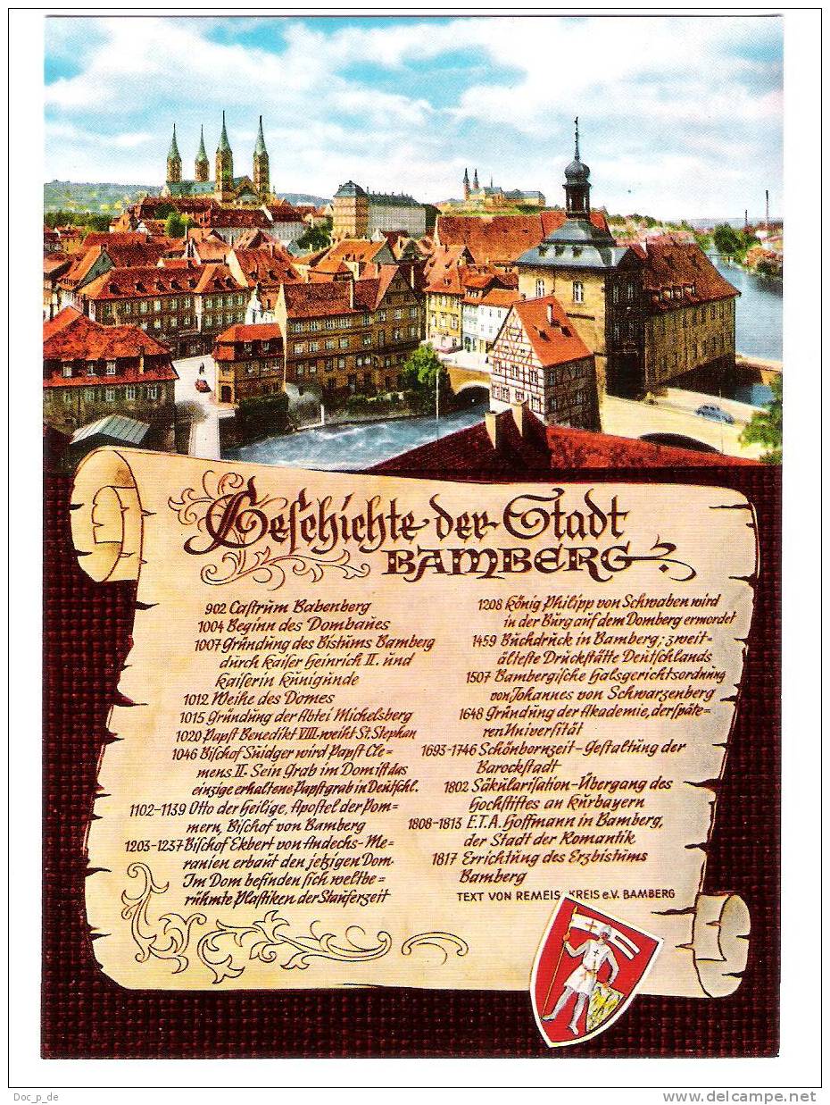 Deutschland - Bamberg - Geschichte Der Stadt - Chronik - Chronikkarte - Wappen - Bamberg
