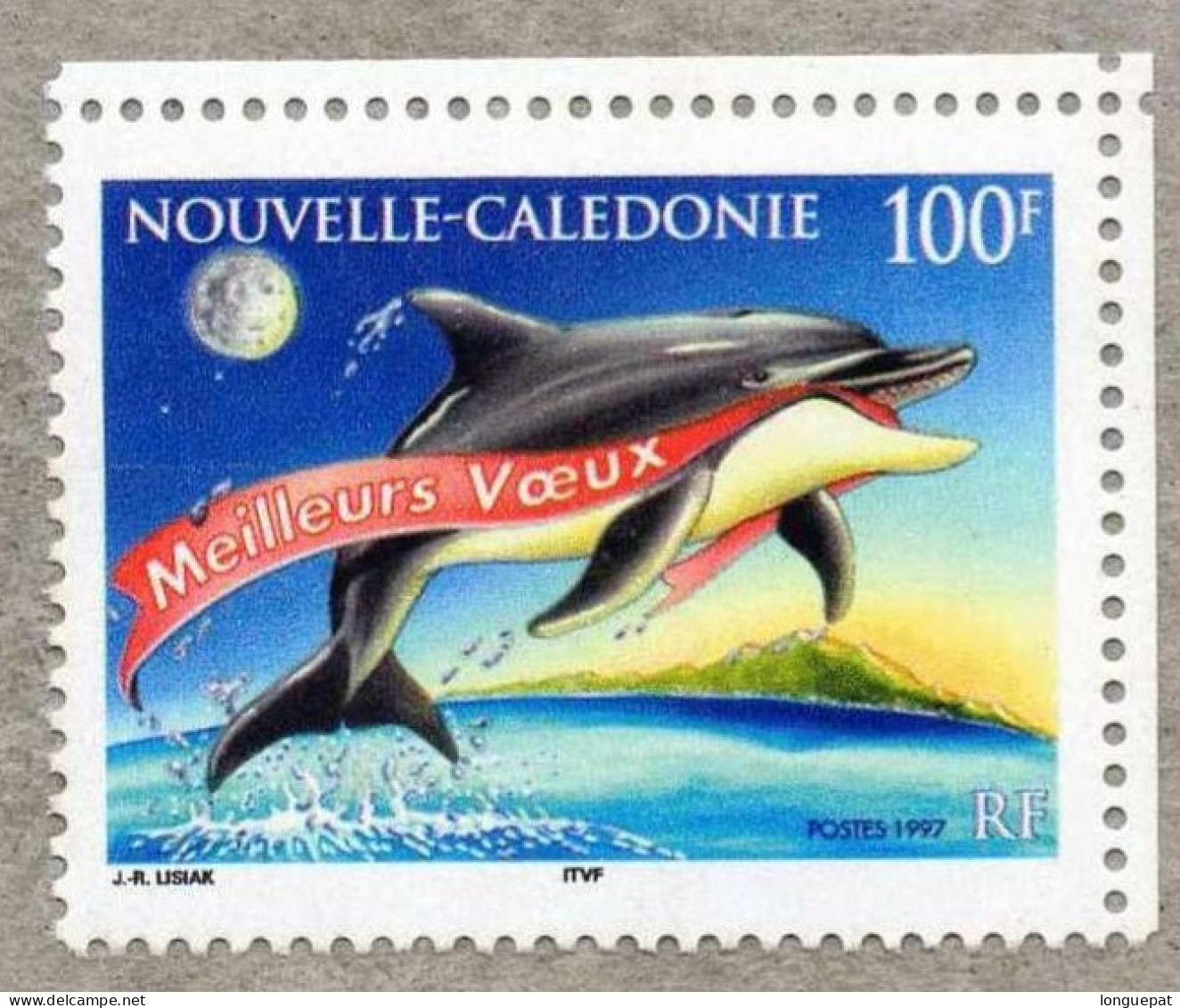 NOUVELLE-CALEDONIE  : Nouvel An (dauphin Avec Ruban "Meilleurs Voeux") - Neufs