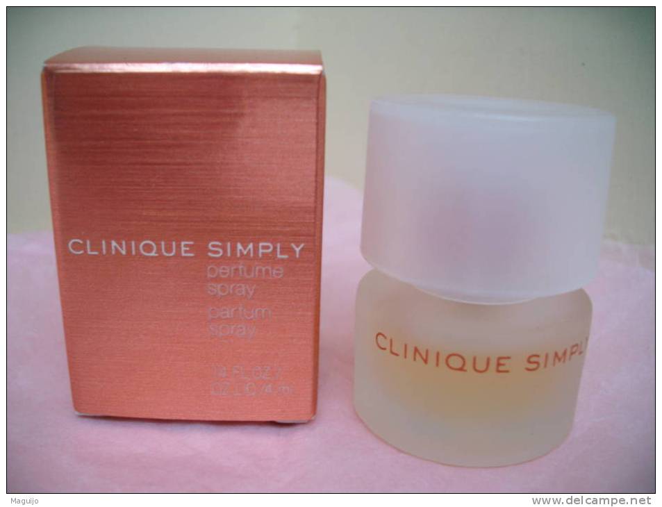 CLINIQUE " SIMPLY " MINI VAPO PARFUM 4 ML BOITE BRILLANTE  LIRE §§ - Miniatures Womens' Fragrances (in Box)