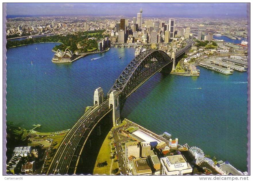 Australie - Sydney - New South Wales Aerial View Of Harbour Bridge, Opera House And City Center - Sydney