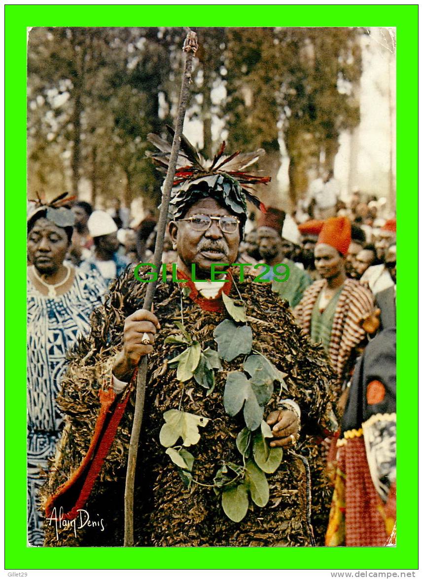 FOUMBAN-OUEST-CAMEROUN - SA MAJESTÉ, EL HADJ SEIDOU NJIMOLUH NJOYA, SULTAN DES BAMOUIN - CIRCULÉE EN 1988 - - Camerún