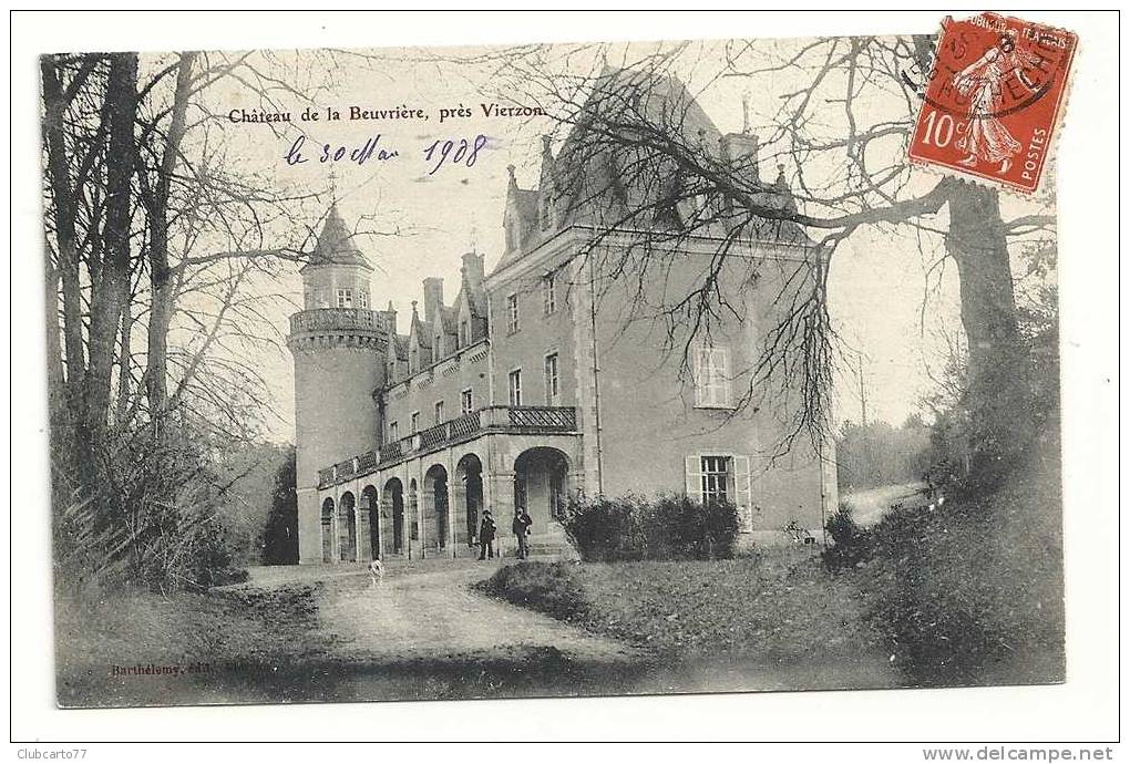 Vierzon (18) : Château De Beuvrière Env 1908 (animée). - Vierzon