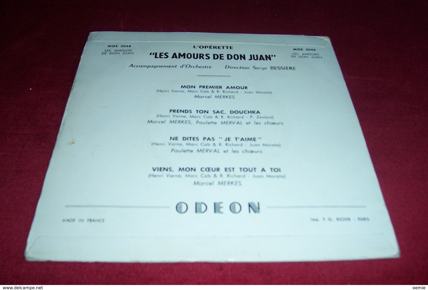 LES AMOURS  DE DON JUAN PAR MARCEL MERKES ET PAULETTE MERVAL - Opera