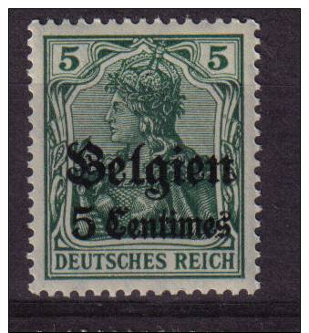 GERMANY DEUTSCHES REICH  GERMANIA BELGIUM OCC 1914 SG.2 MNH PREMIUM UNMOUNTED  MINT - OC38/54 Belgian Occupation In Germany