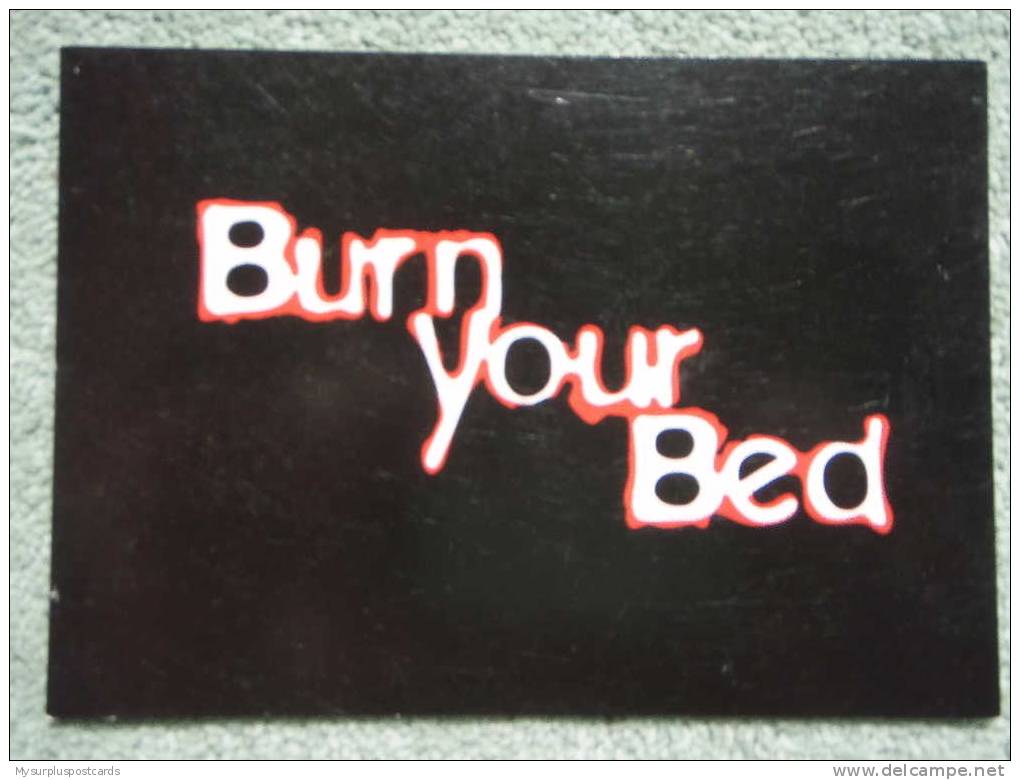 13922: POSTCARD: ADVERTISING: Burn Your Bed. Call 0990 100 .......for All Night Stimulation. - Werbepostkarten