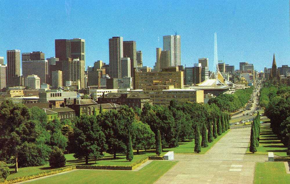 Australia Melbourne From The Shrine Of Remembrance - 1982 Pre-Stamped PCs Series 1V - Melbourne