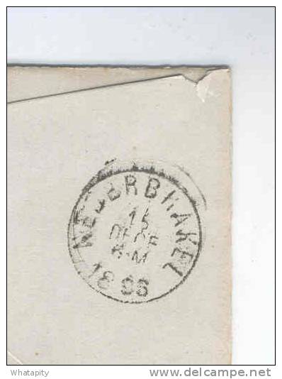 Enveloppe-Lettre Type TP 46 Simple Cercle OOSTERZEELE 1896 Vers NEDERBRAKEL  --  B6/263 - Enveloppes-lettres