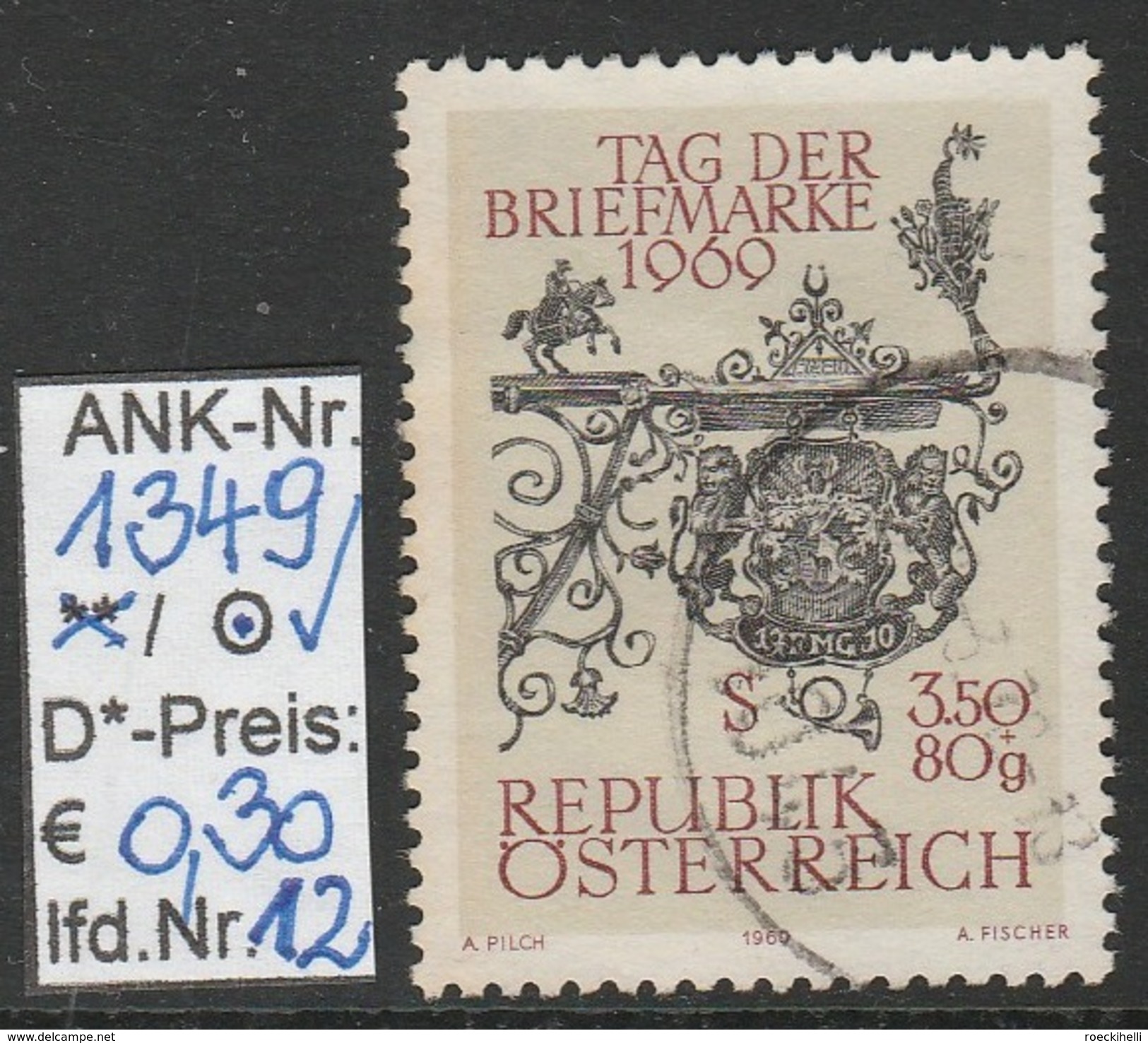 5.12.1969  -  SM  "Tag der Briefmarke 1969" -  o   gestempelt  -  siehe Scan  (1349o 01-14)