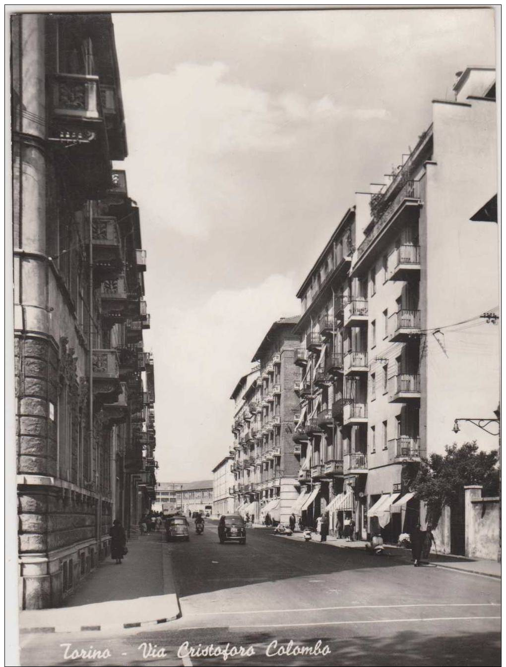 TORINO    VIA CRISTOFORO COLOMBO..VIEILLE VOITURE - Autres & Non Classés