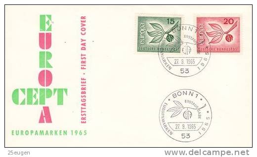 GERMANY  1965 EUROPA CEPT FDC - 1965