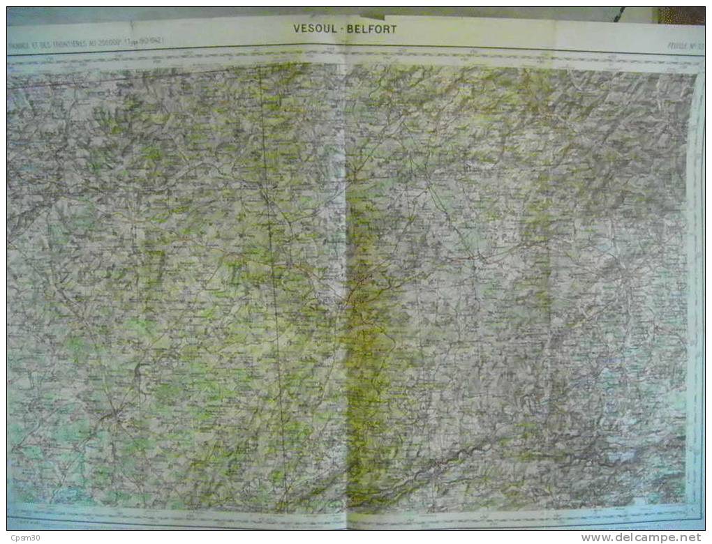 CARTE GEOGRAPHIQUE 70 Haute SAONE VESOUL/BELFORT N° 35 Type 1912 Couleur - Topographische Kaarten