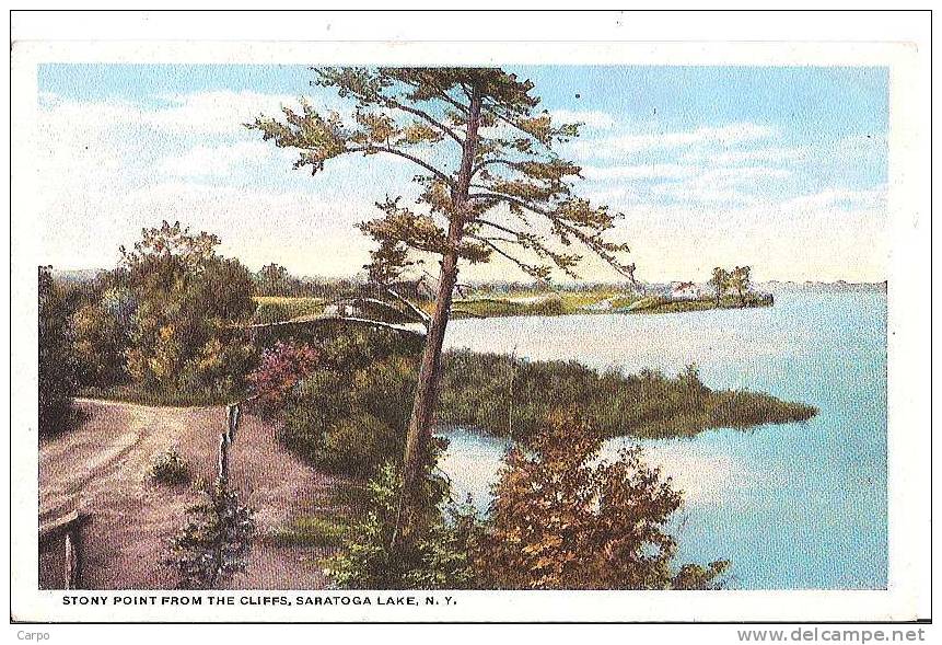 NEW-YORK (NY). - SARATOGA LAKE. Stony Point From The Cliffs. - Saratoga Springs