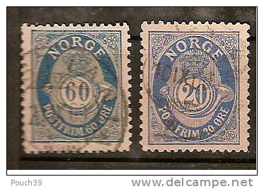 Norvège Cor Postal N° 52 Et 57 ? - Oblitérés