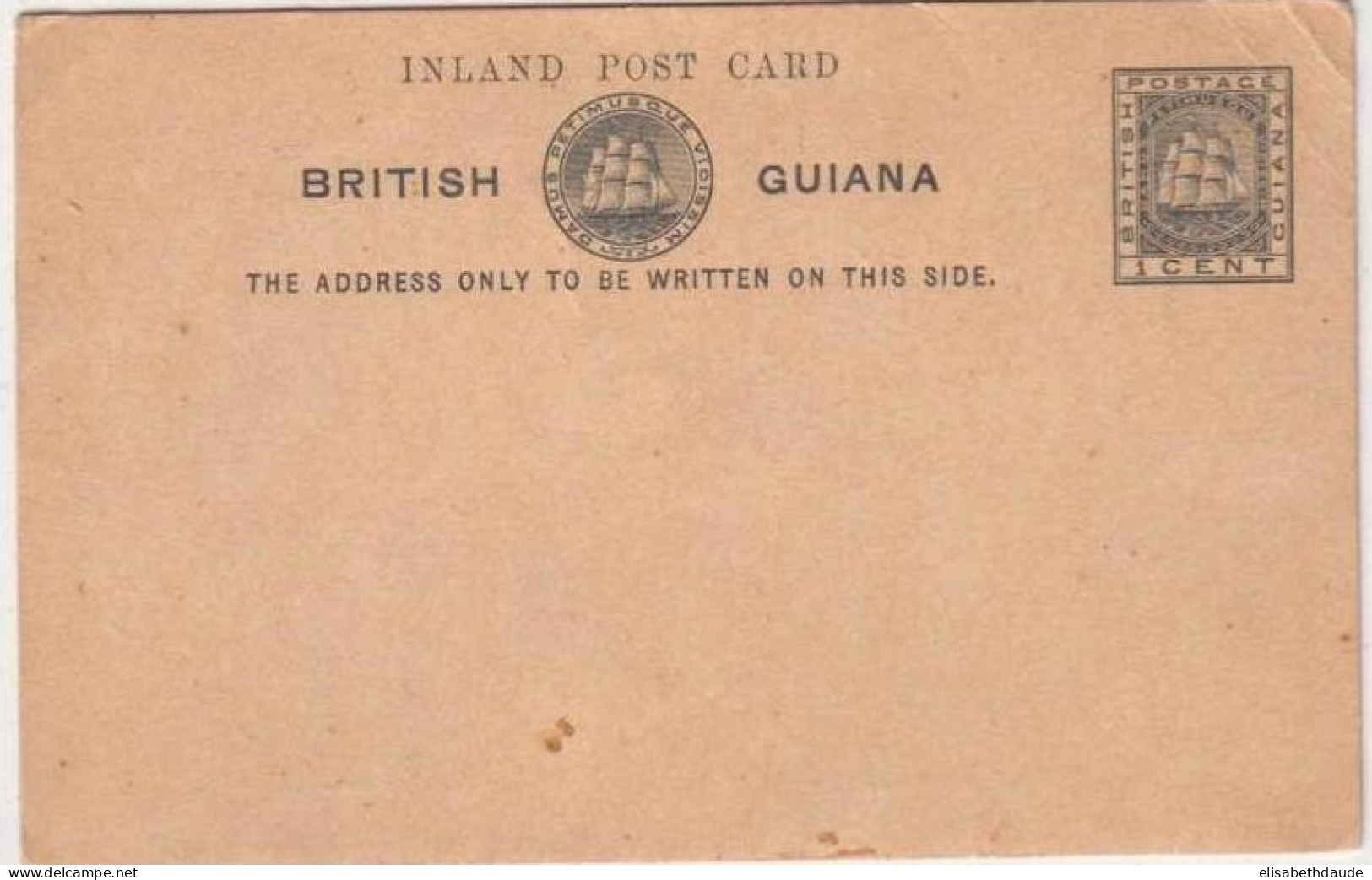 BRITISH GUIANA - ANNEES 1890 - CARTE POSTALE (ENTIER POSTAL) NEUVE - Britisch-Guayana (...-1966)