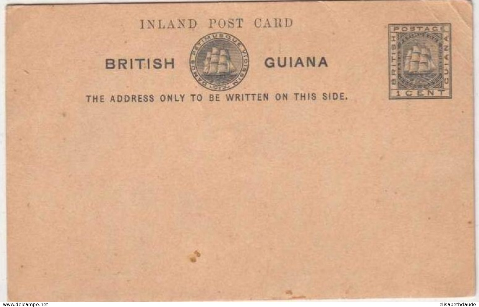 BRITISH GUIANA - ANNEES 1890 - CARTE POSTALE (ENTIER POSTAL) NEUVE - Guayana Británica (...-1966)