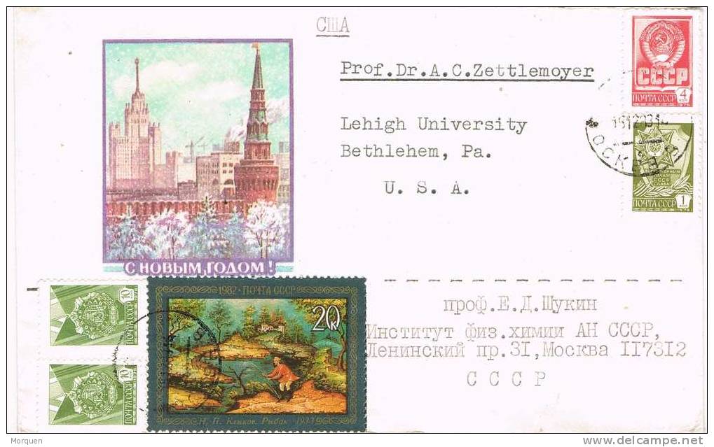 Carta MOSCU (Rusia) 1983 A Estados Unidos - Storia Postale