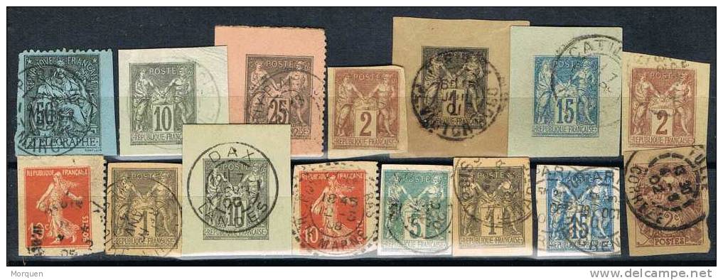 Lote  Fragmentos Entero Postal FRANCIA - Lots Et Collections : Entiers Et PAP