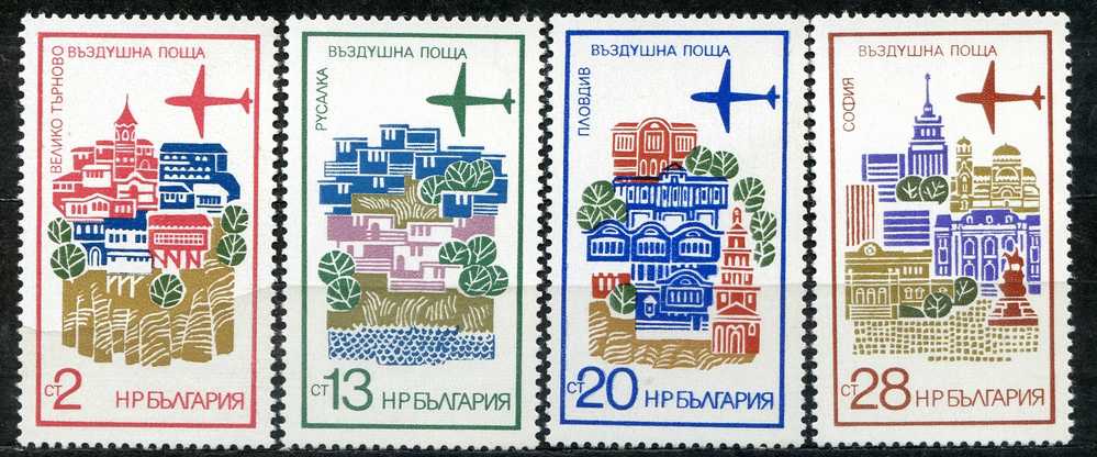 Bulgaria 1973 Mi. 2254-2257 , Yvert PA 118-PA 121 , Scott # C121-C124 MNH - Corréo Aéreo