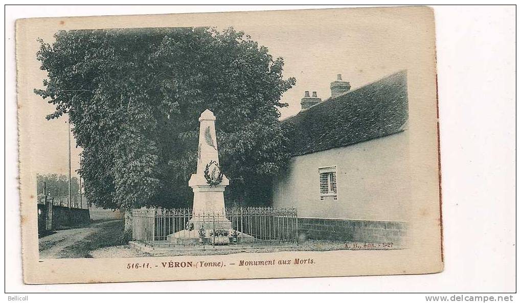 516-11   VERON   (Yonne)  -  Monument Aux Morts - Veron