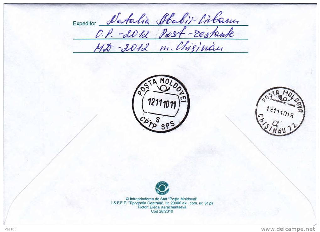 Boris Lazarenco PHYSICIEN,2010 Obliteration FDC,STATIONERY COVER Entier Postal Moldova . - Fisica