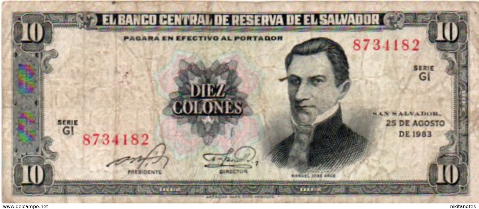 El Salvador Banknote 10 Colones 1983 - El Salvador