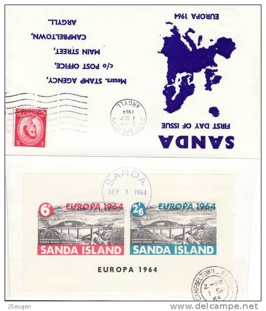SANDA ISLAND 1964  EUROPA  MS  FDC - 1964