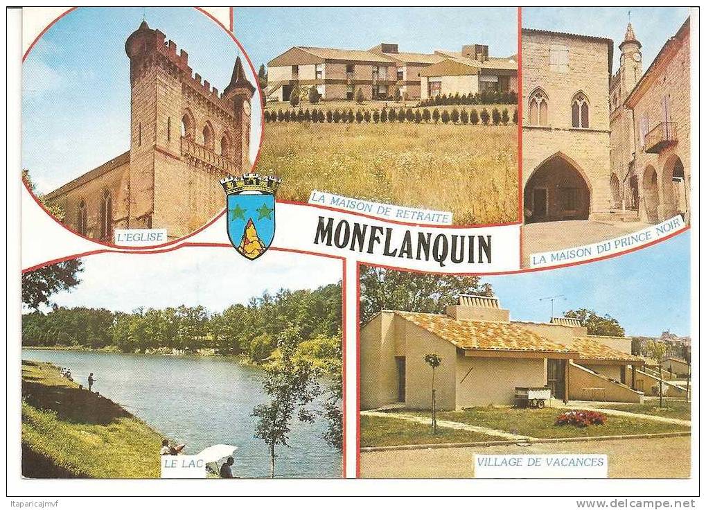 J   Lot Et Garonne  :  MONTFLANQUIN   Vues - Monflanquin