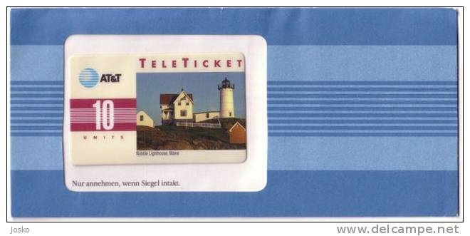 NUBBLE LIGHTHOUSE ( AT&T Teleticket Card ) Phare Phares Lighthouses Faro Leuchtturm Vuurtoren Farol Faros Lanterna - AT&T