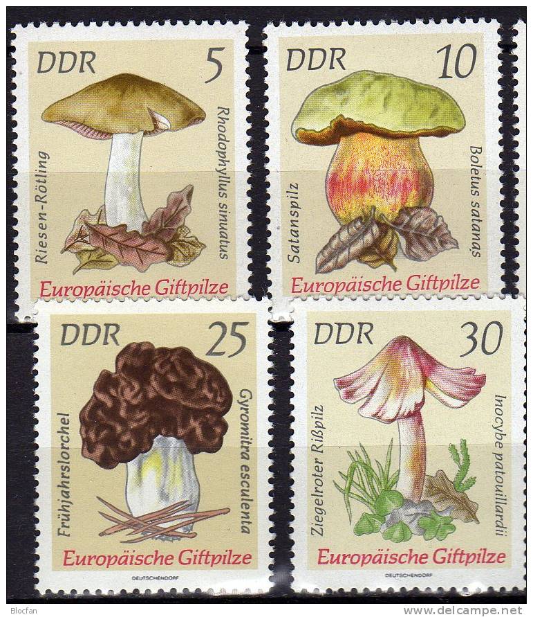 Naturschutz Gift-Pilze 1979 In Europa 1933/0 ** Plus O 6€ Rötling Rißpilz Fliegenpilz Trichterling Satans- Panther- Pilz - Champignons